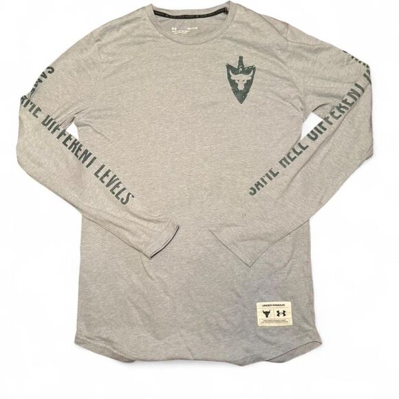 Under Armour Project Rock Men's grey long sleeve shirt Size Small - Picture 1 of 5